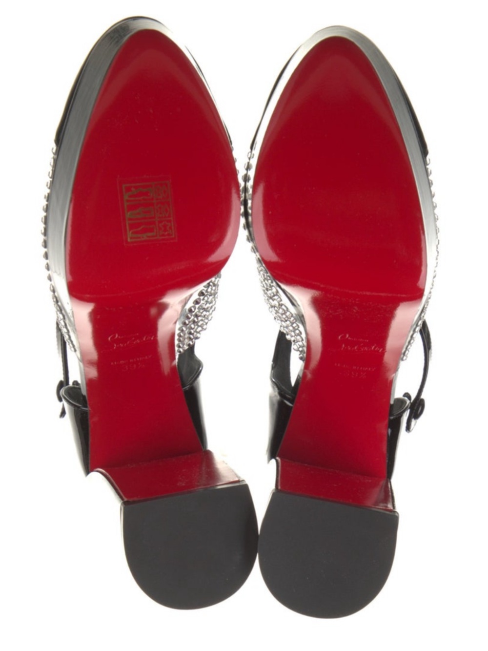 Christian Louboutin Movida MJ strass Mary Jane heels RETAIL 1,395 - Picture 8 of 9